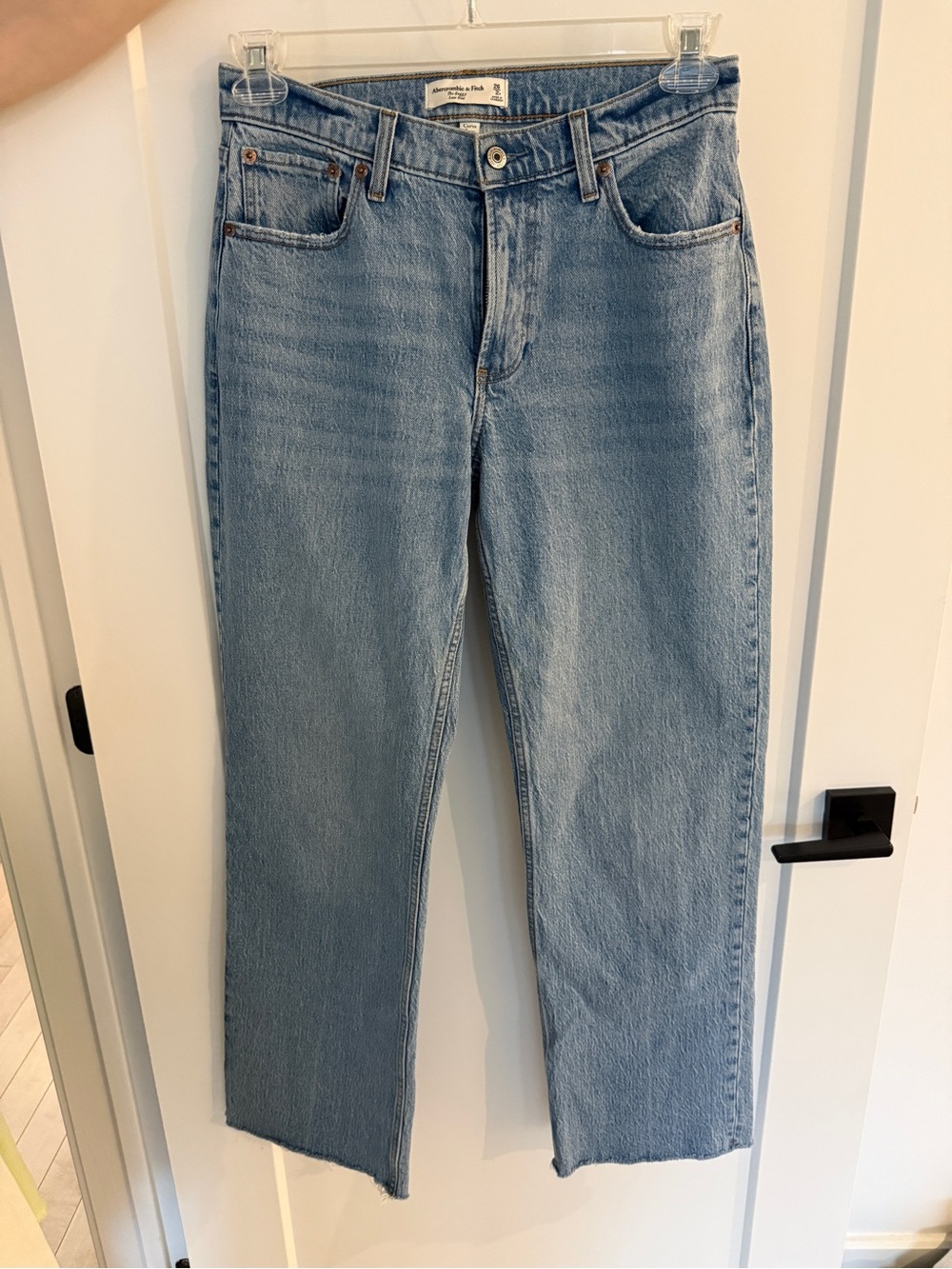 Abercrombie & Fitch Light Blue Baggy Low Rise Curve Love Jeans